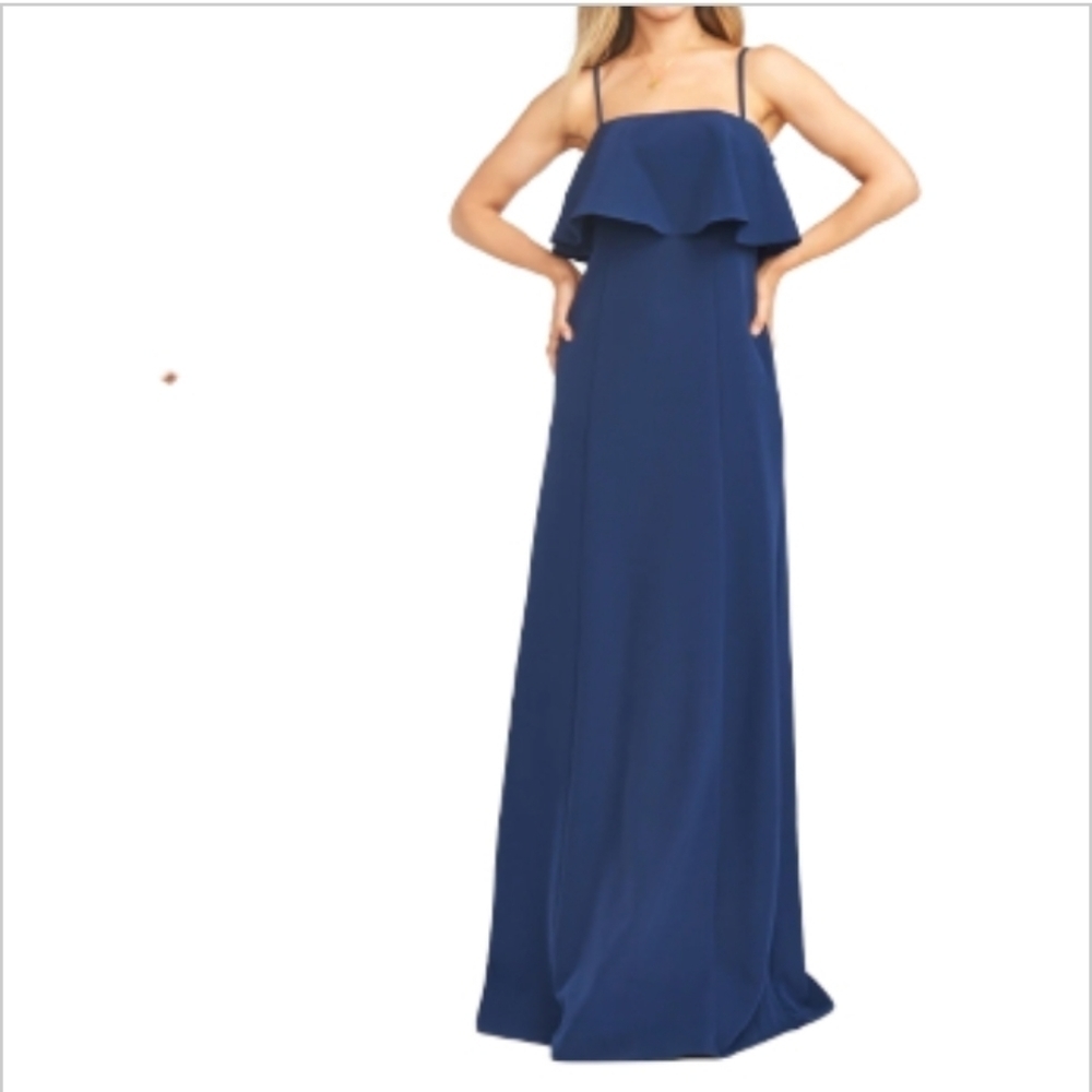 show ME YOUR MUMU MONACO RUFFLE MAXI GOWN DRESS NEW W/TAGS - Picture 2 of 15